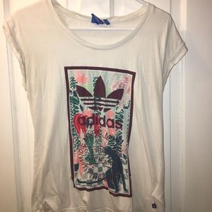 White Adidas Tee